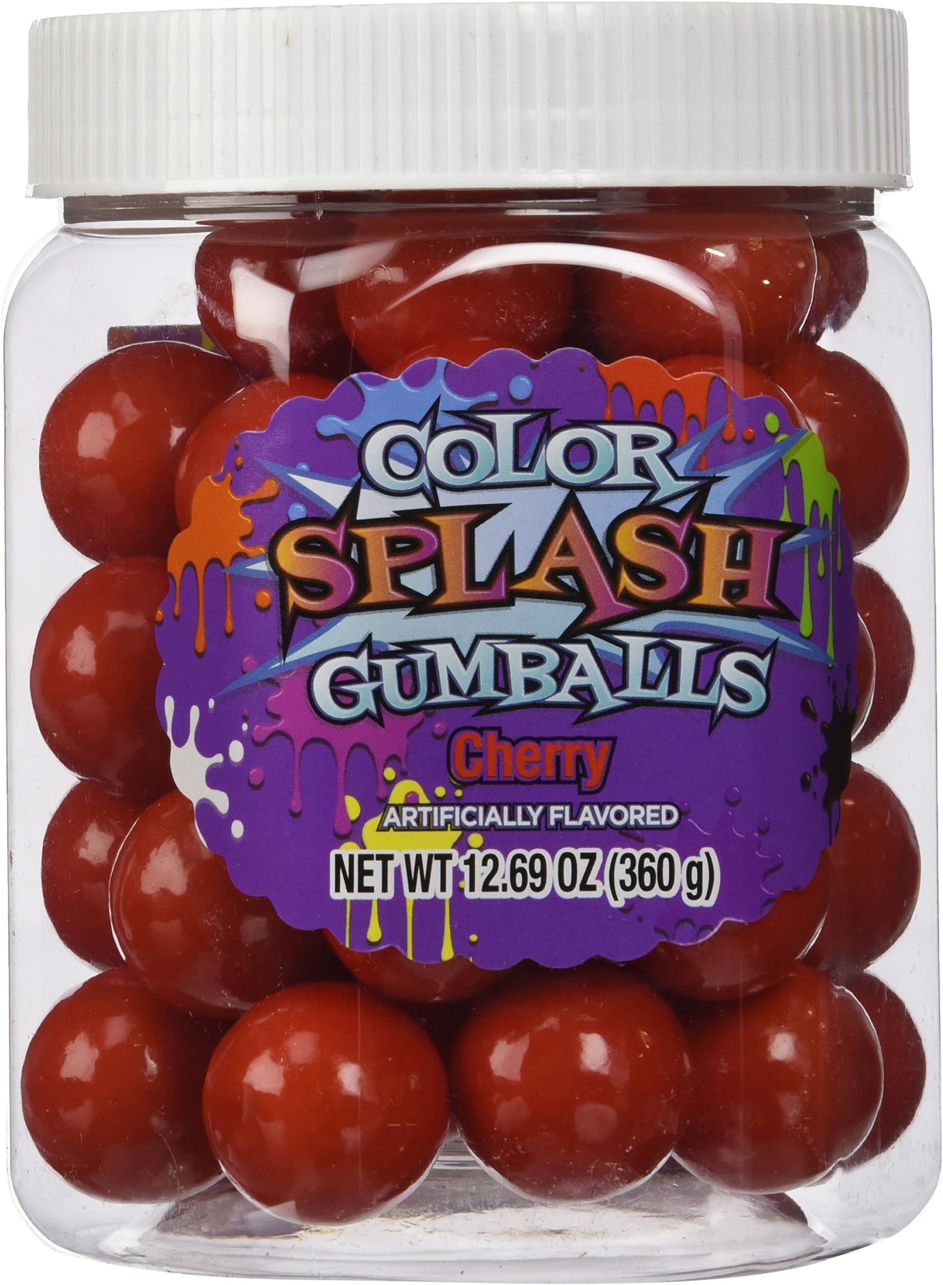 COLORSPLASH GUMBALLS Jars, Red, 12.69 oz, 49 Piece