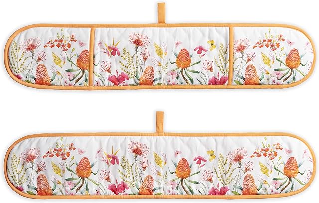 Amazon Brand - UMI Florals - Cozy Garden Double Oven Glove Outer 100% Cotton and Inner 100% Polyester 18 cm by 89 cm
