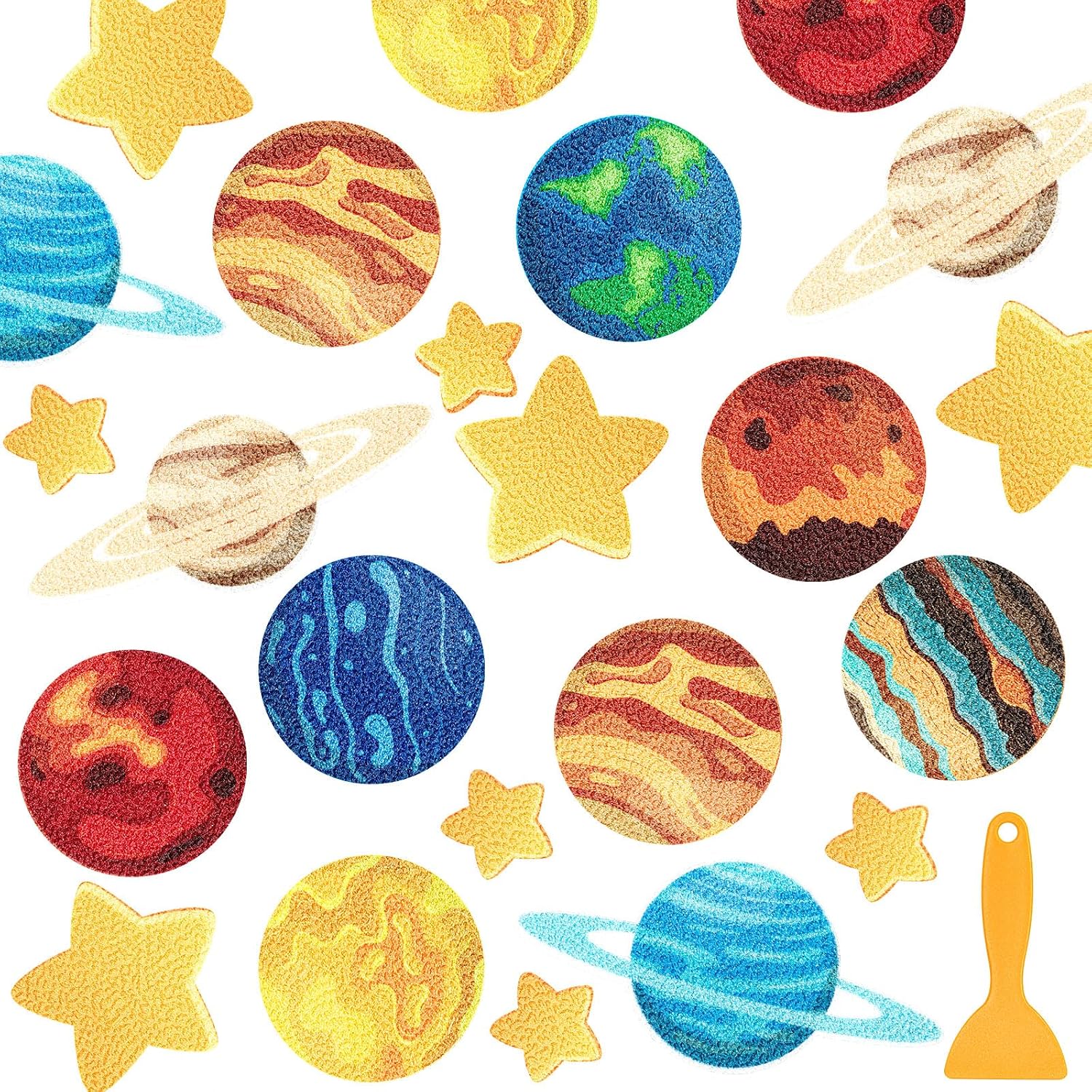 Amazon.com: Fullhawl 30 Pcs Planet Non Slip Bathtub Stickers Colorful ...