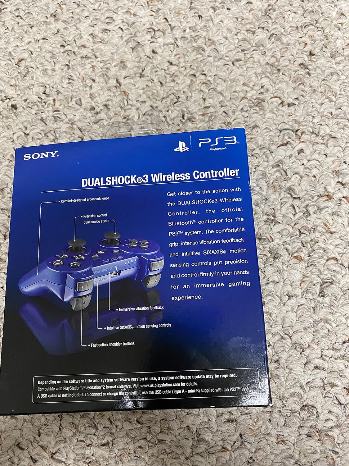 Sony Playstation PS3 Dualshock 3 Controller - Blue (99007)