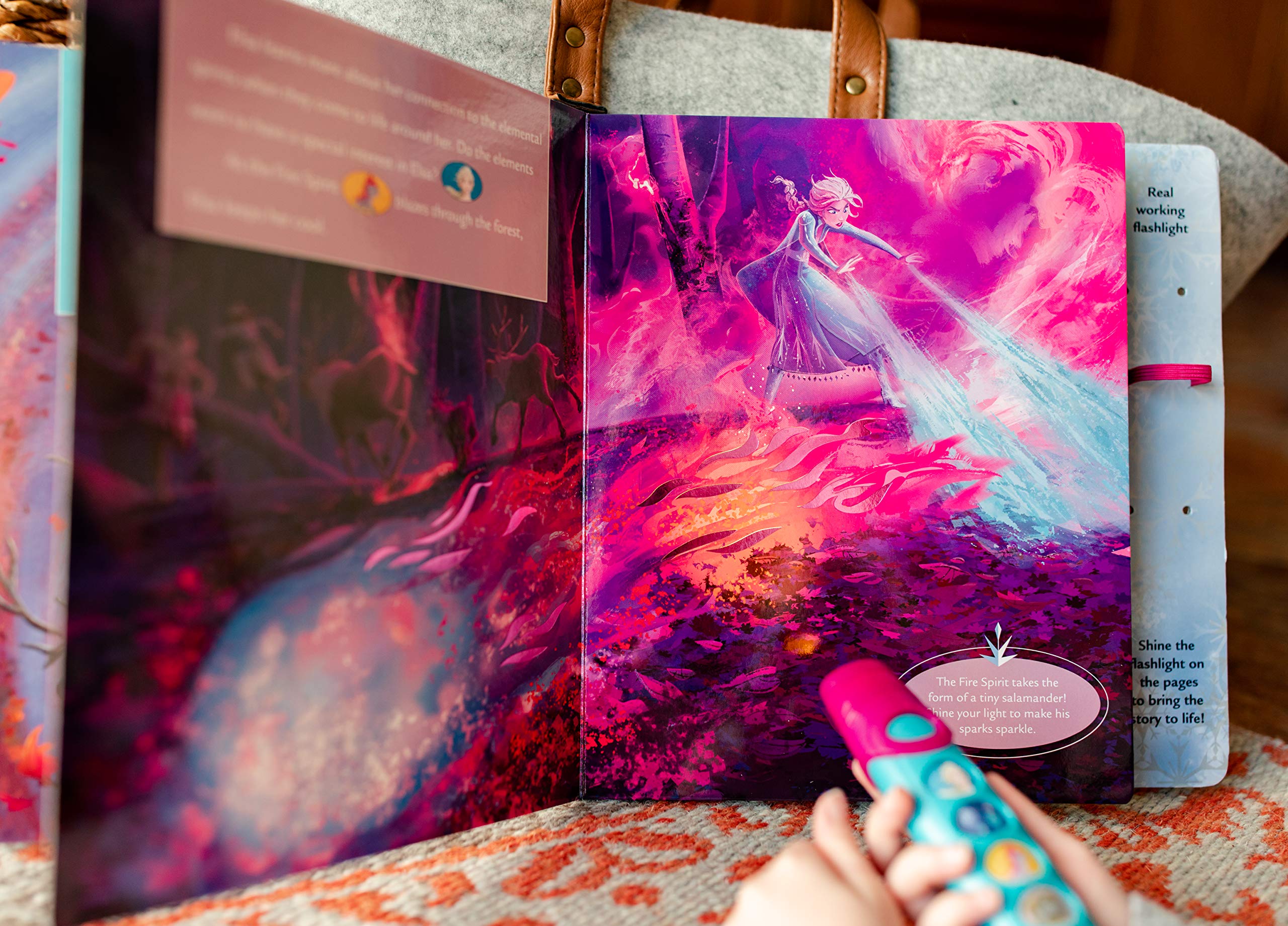 Disney Frozen 2 Elsa, Anna, Olaf and More! - Enchanted Journey - Sound Book and Interactive Sound Flashlight Toy Set - PI Kids (Play-A-Sound) - Image 6