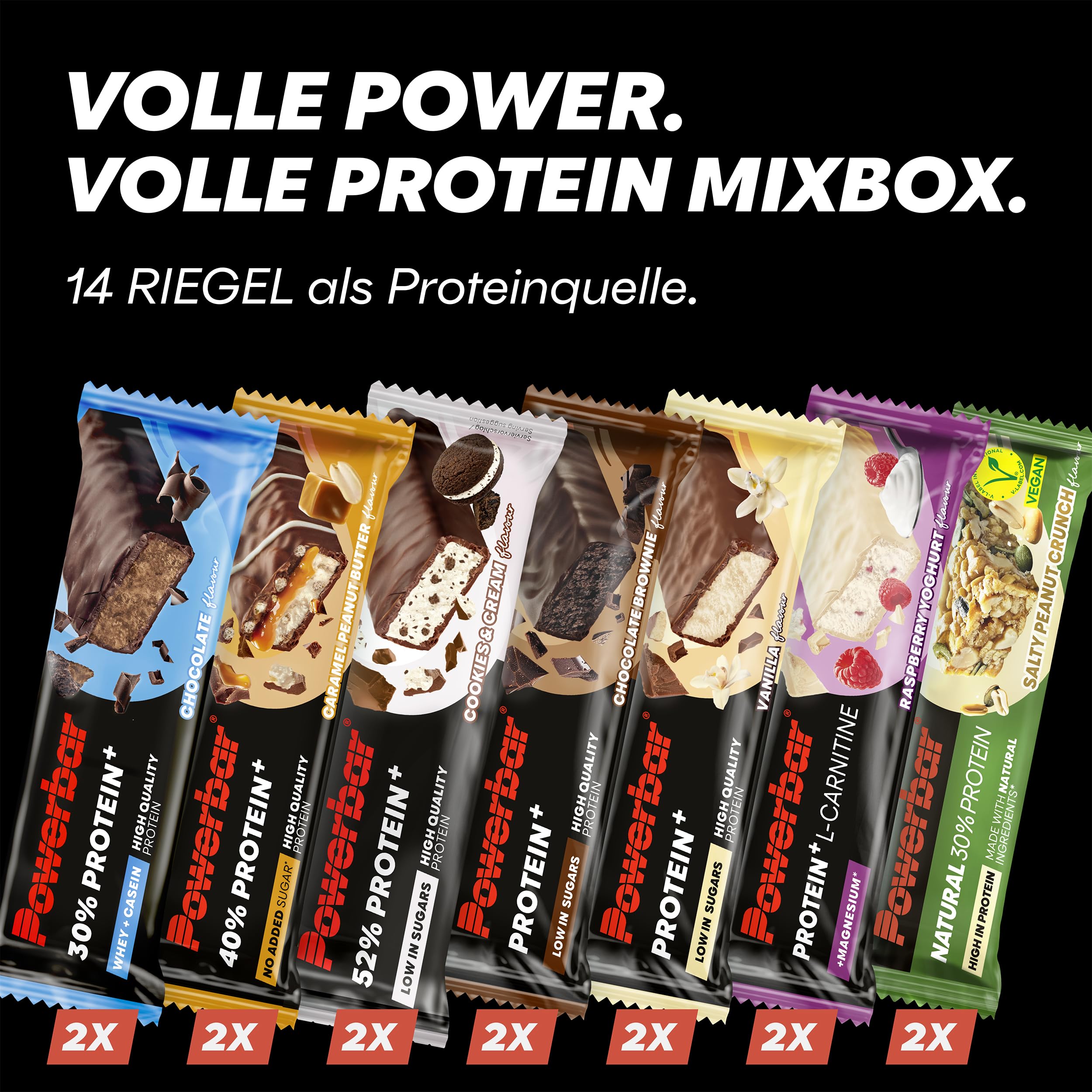 Powerbar - Protein Multiflavour Box - 14 Powerbar Riegel