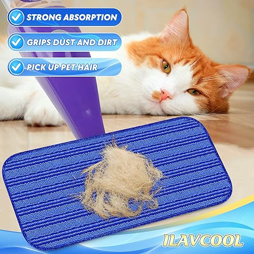 Miniatura 10 de Paquete de 6 almohadillas reutilizables para trapeador compatibles con trapeador Swiffer Wet Jet, almohadillas de recambio de almohadillas de