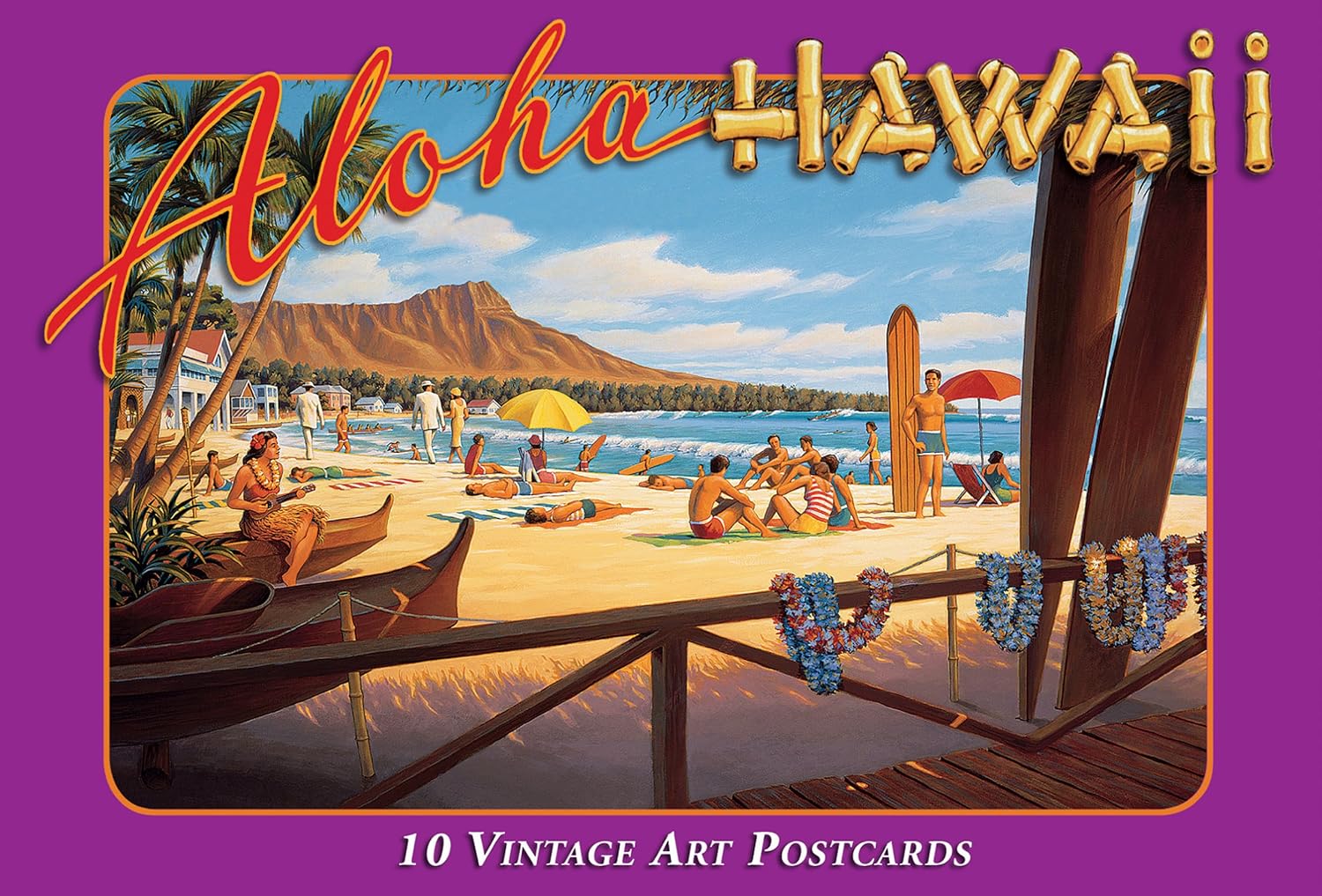 Hawaiian Vintage Boxed Postcards Set of 10 Aloha Hawaii
