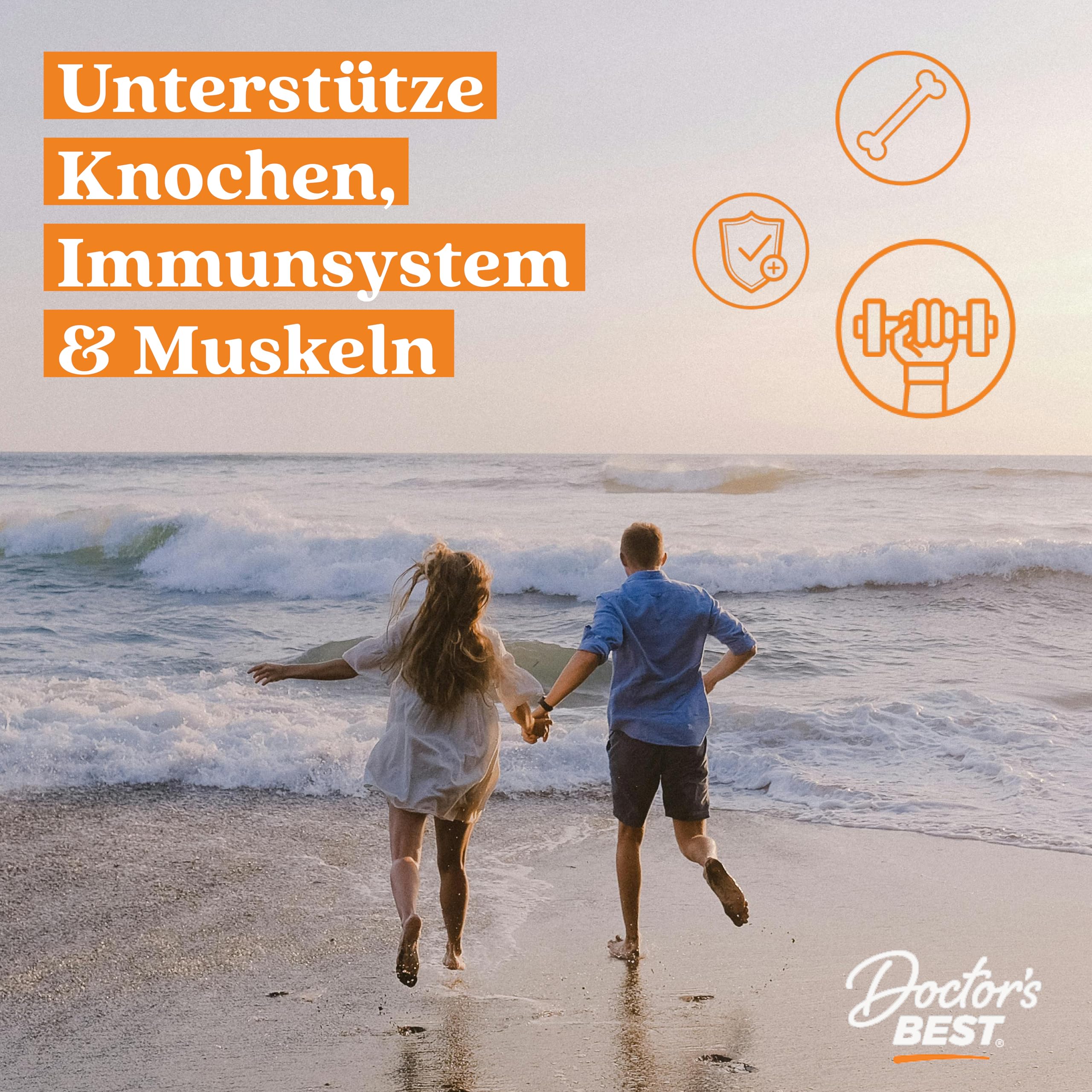 Doctor's Best, Vitamin D3, 5.000 IU, Hochdosiert, Depot Wochendosis, 720 Weichkapseln, Laborgeprüft, Sojafrei, Glutenfrei, Ohne Gentechnik