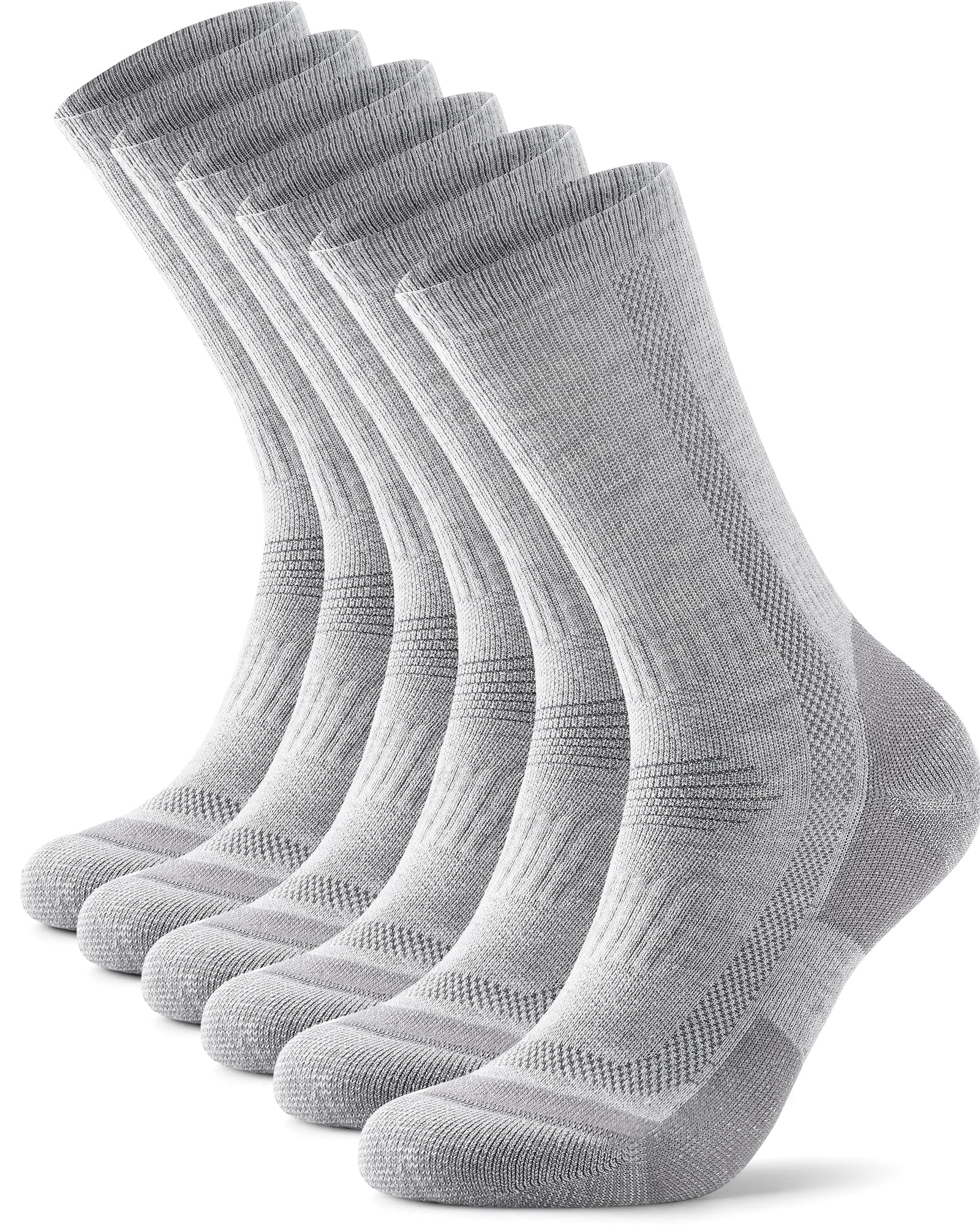 PULIOU Socks for Men Women, Lightweight Merino Wool Hiking Socks Moisture Wicking Breathable Cushion Socks for Walking Running Outdoor, Multipack,3 pairs