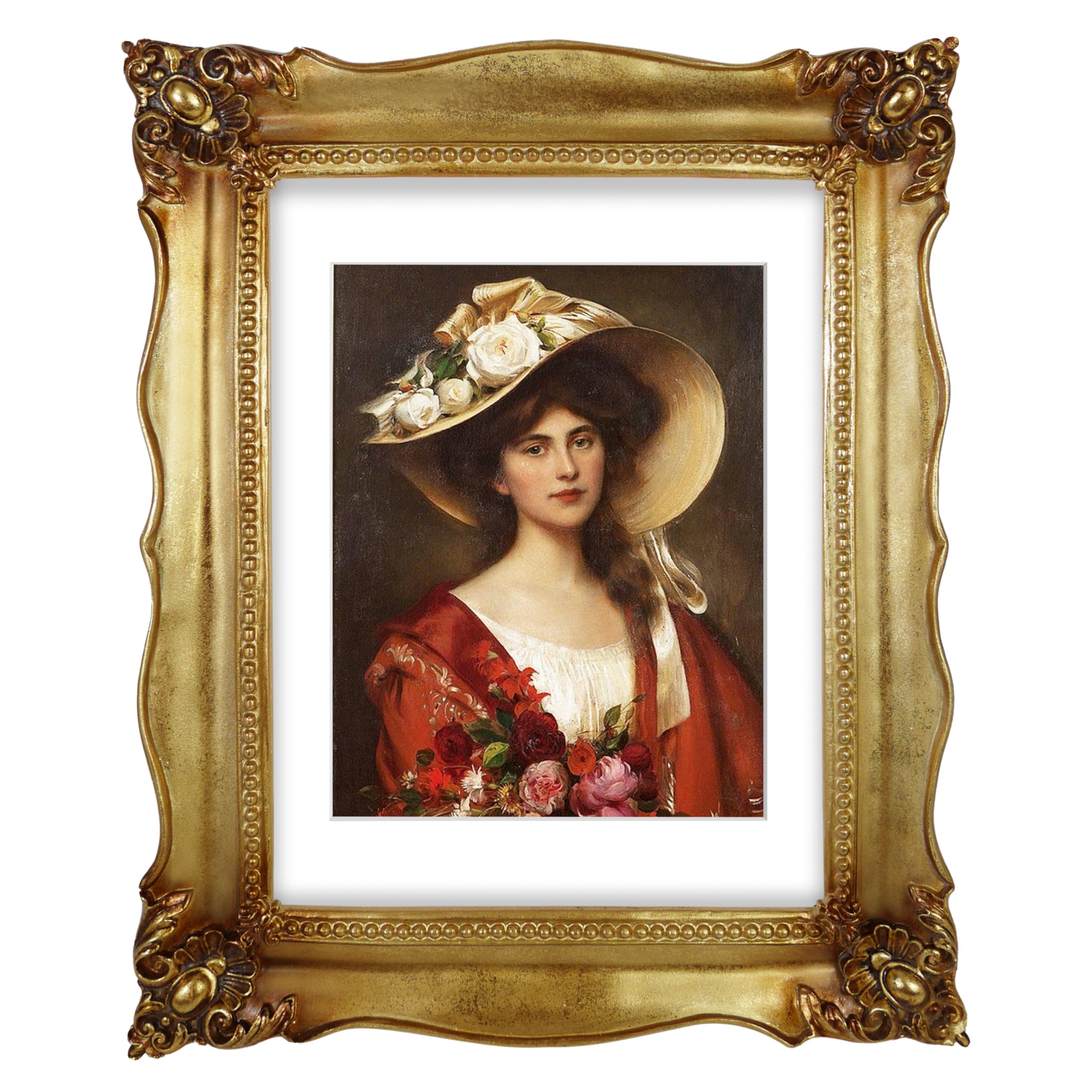 SIMON'S SHOP 11x14 マット付き写真フレーム、ブロンズ写真フレーム 11x14 ディスプレイピクチャー 8x10 マット付き 縦または横、ビンテージフォトフレーム 11 x 14