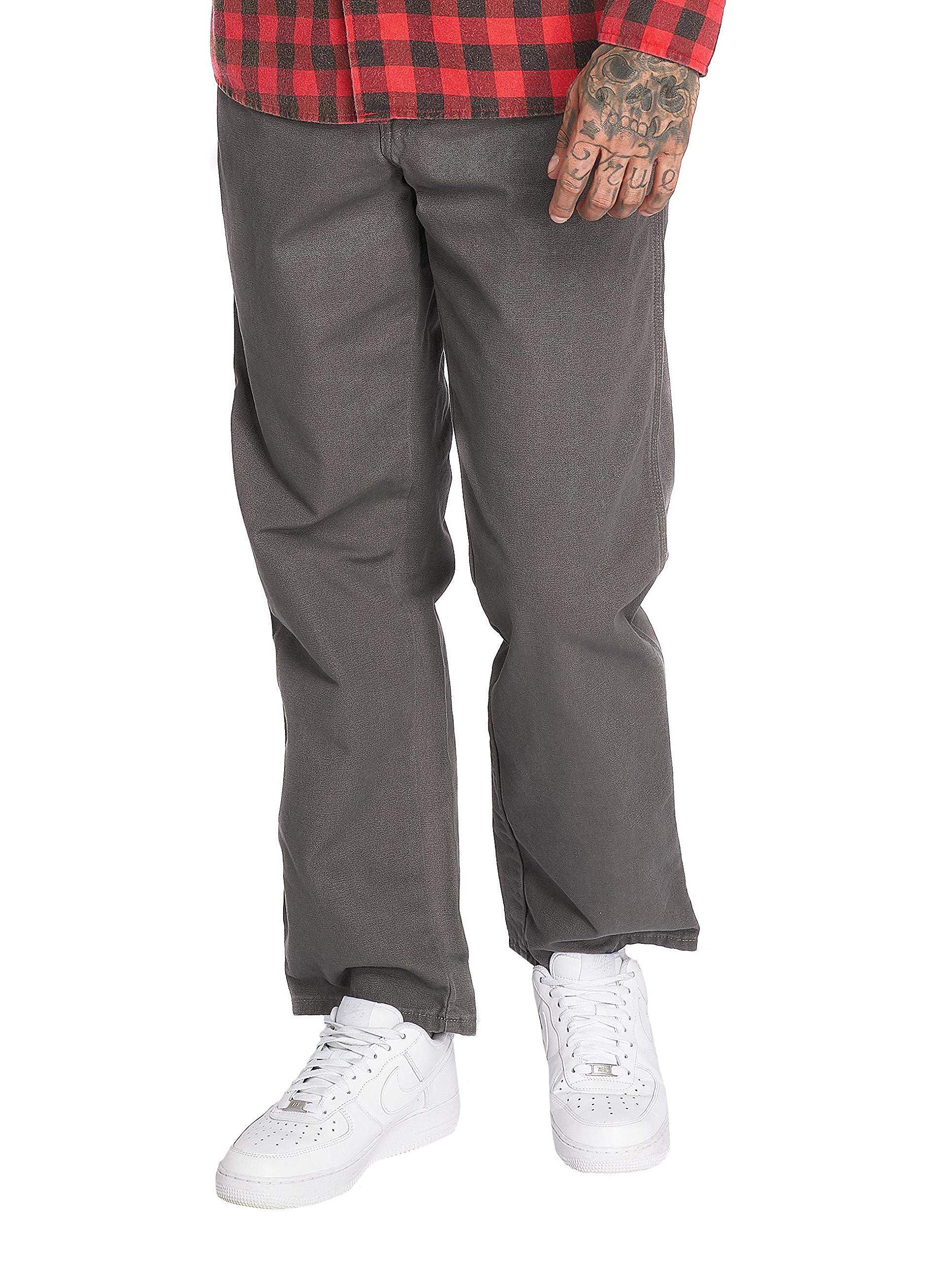 Dickies Men's Slate Relaxed Fit Straight-Leg Duck Carpenter Jean, 40W X 34L