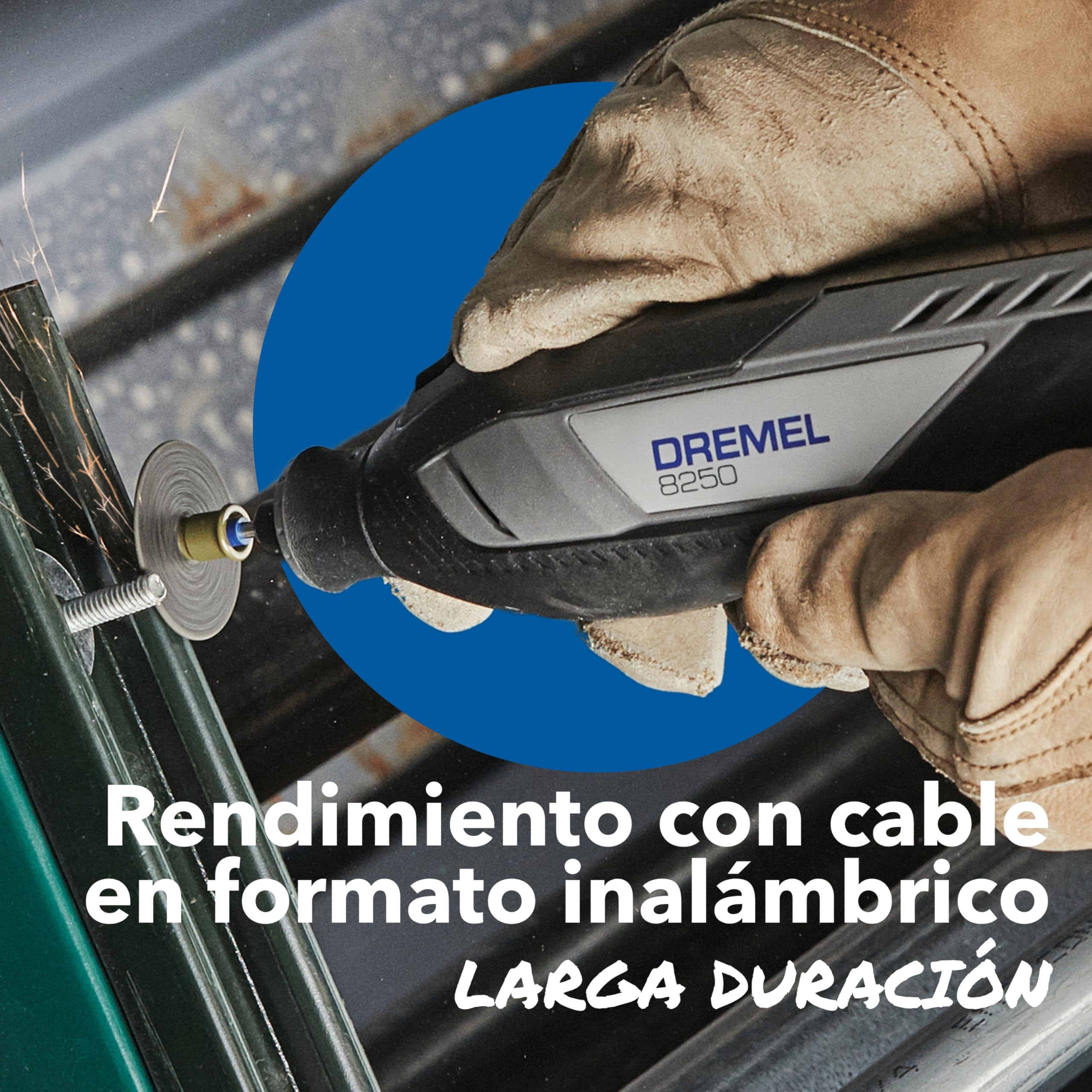 Dremel 8150 Herramienta Rotativa sin cable 12V sin escobillas Velocidad Variable 5.000-30.000 RPM kit con bolsa, 5 accesorios, Batería 2.0Ah+Cargador para amolar, taladrar, fresar, grabar, reparar/DIY