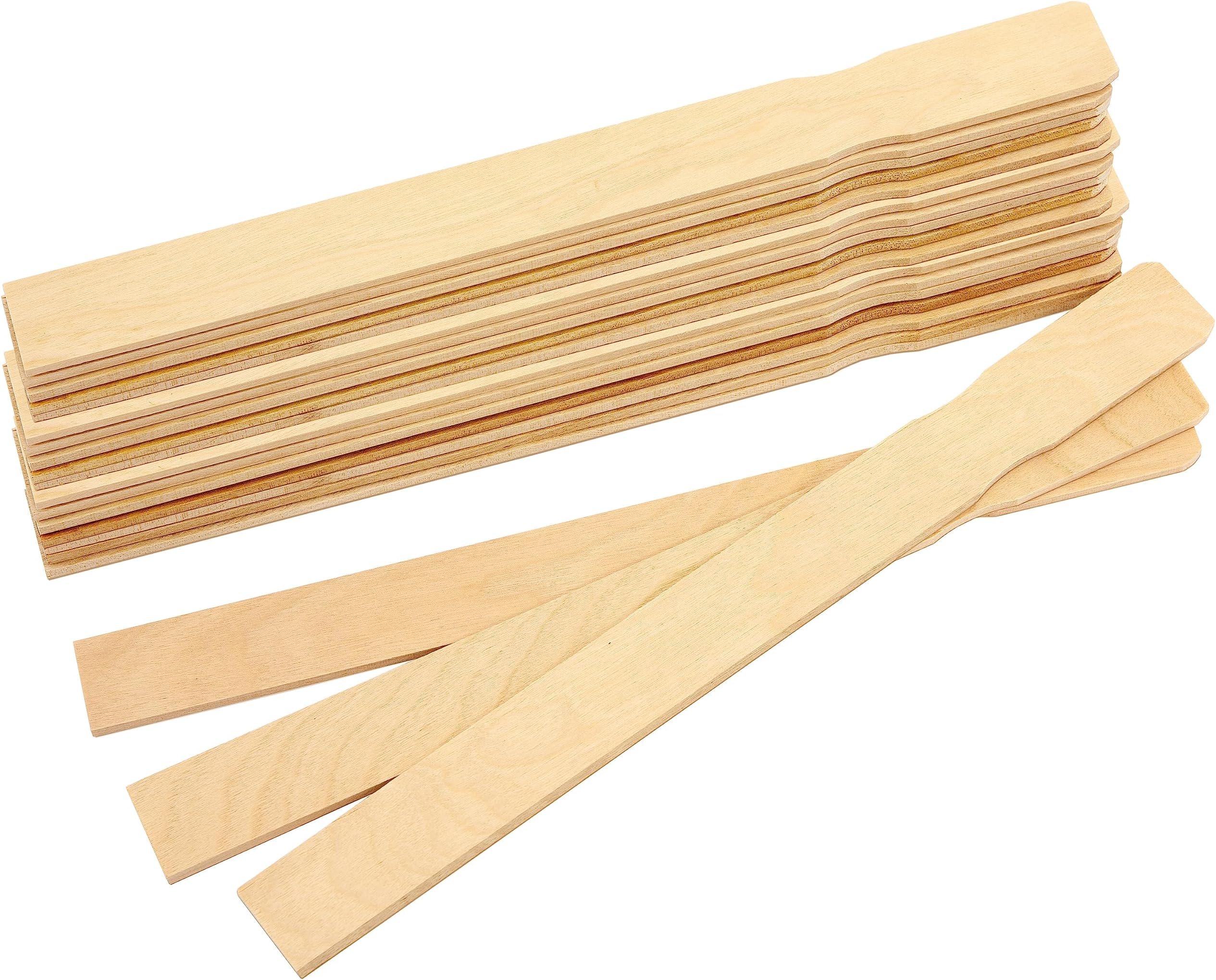 20 Pack Wood Paint Stir Sticks, 12 Inch Paint Stirrers, Garden Markers, Mixing Sticks for Epoxy Resin