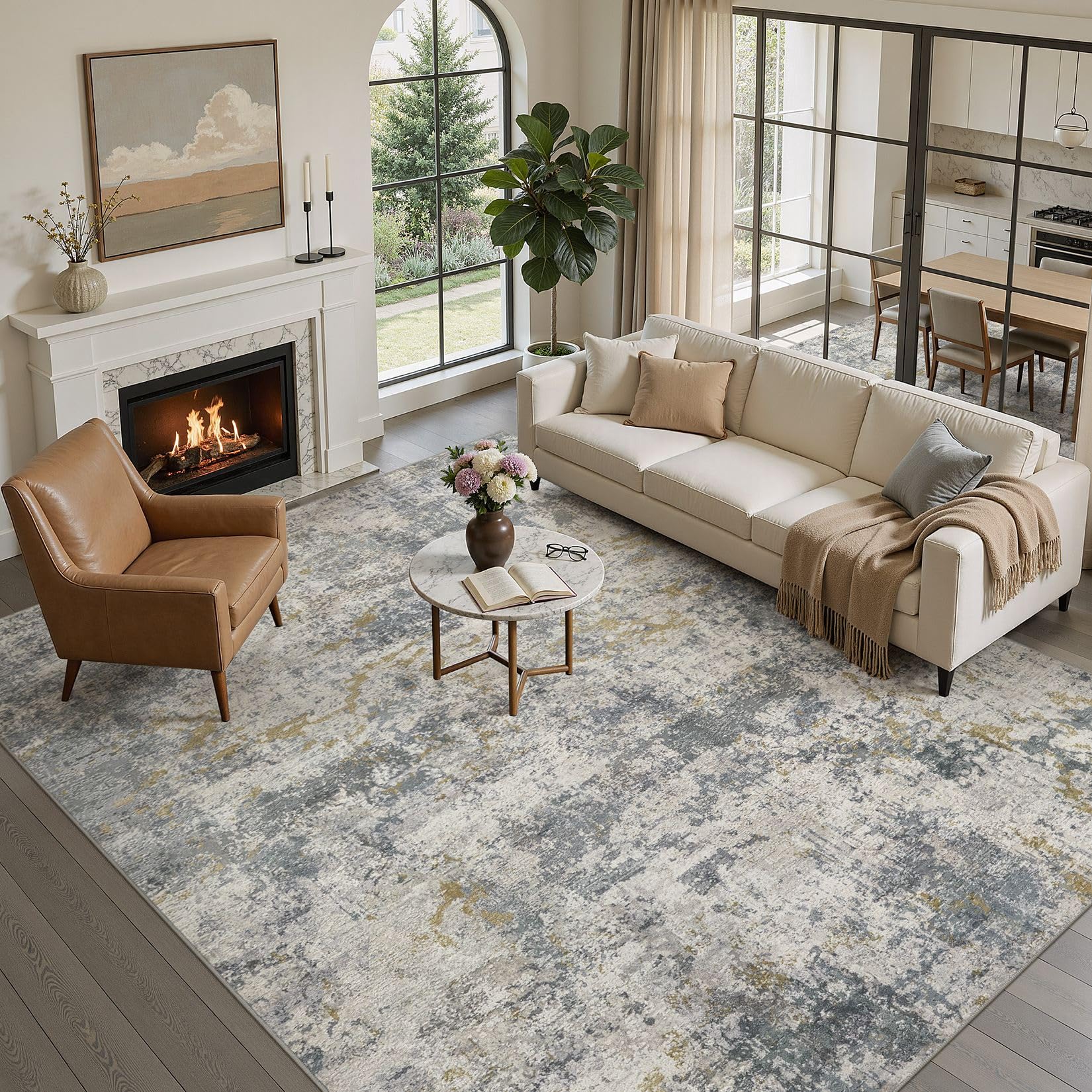 kakania 8x10 Washable Area Rug