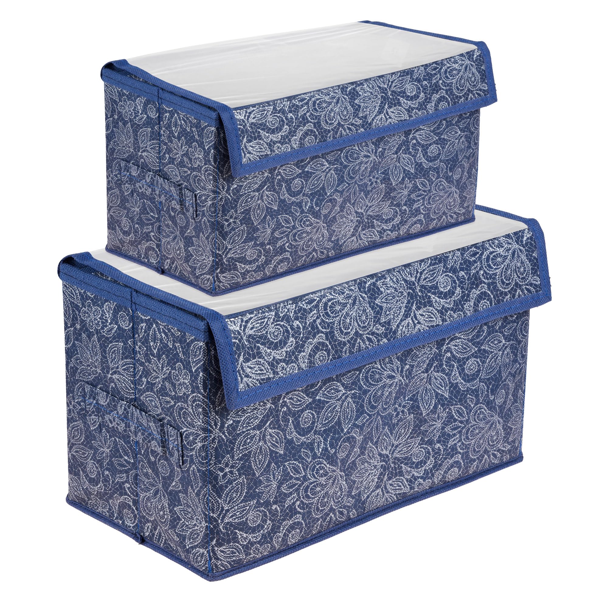 See full amazon price history chart for Kuber Industries Drawer Storage Box|Clothes Drawer Organizer with Handle|Transparent Lid with Velcro|Wardrobe Organizer for Books|Flower Printed Dhakkan Storage Box|S|M|Pack of 2|Navy Blue Kuber Industries Drawer Storage Box|Clothes Drawer Organizer with Handle|Transparent Lid with Velcro|Wardrobe Organizer for Books|Flower Printed Dhakkan Storage Box|S|M|Pack of 2|Navy Blue (B0CPFLRDKZ) Amazon Price History, Amazon Price Tracker