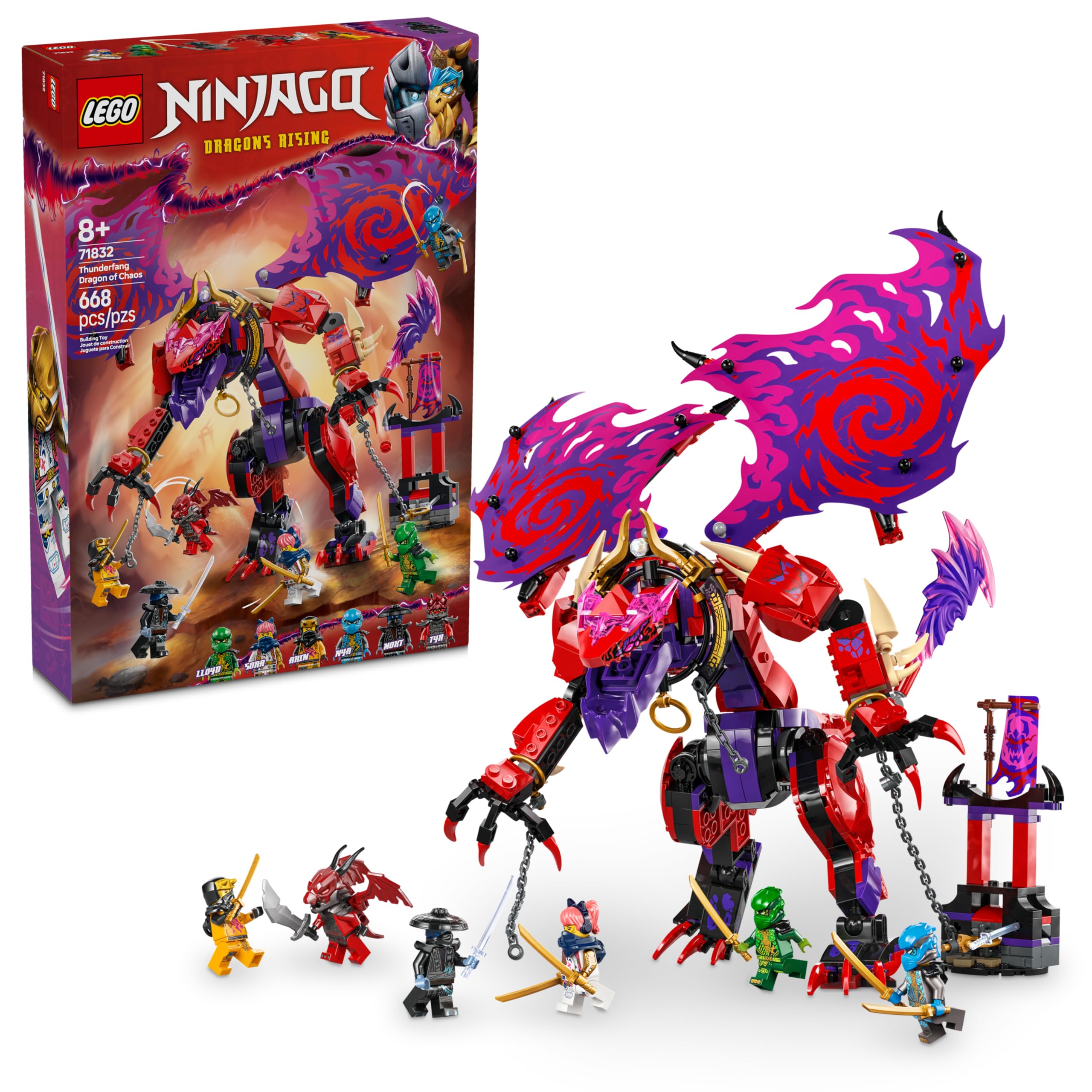 LEGO Ninjago Thunderfang, o Dragão do Caos 71832 | Amazon.com.br