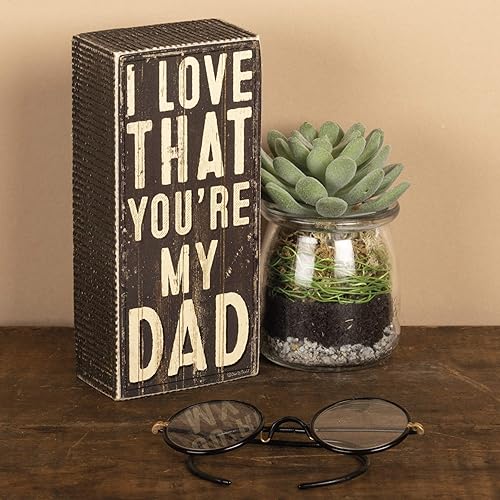 Miniatura 2 de Primitives by Kathy 32822 Cartel clásico en blanco y negro, con texto en inglés "I Love That You're My Dad"
