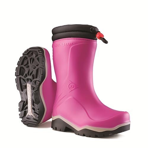 Bottes de pluie enfant Dunlop Blizzard bleues pour l'hiver