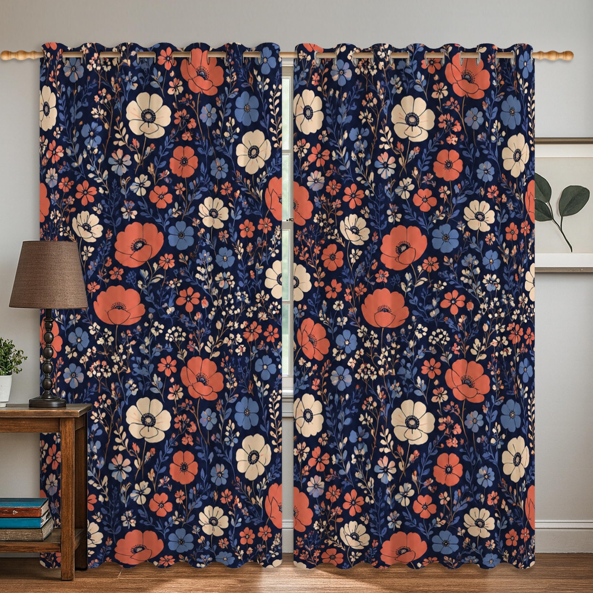 Rideaux occultants motif chrysanthème printanier pour sublimer votre intérieur