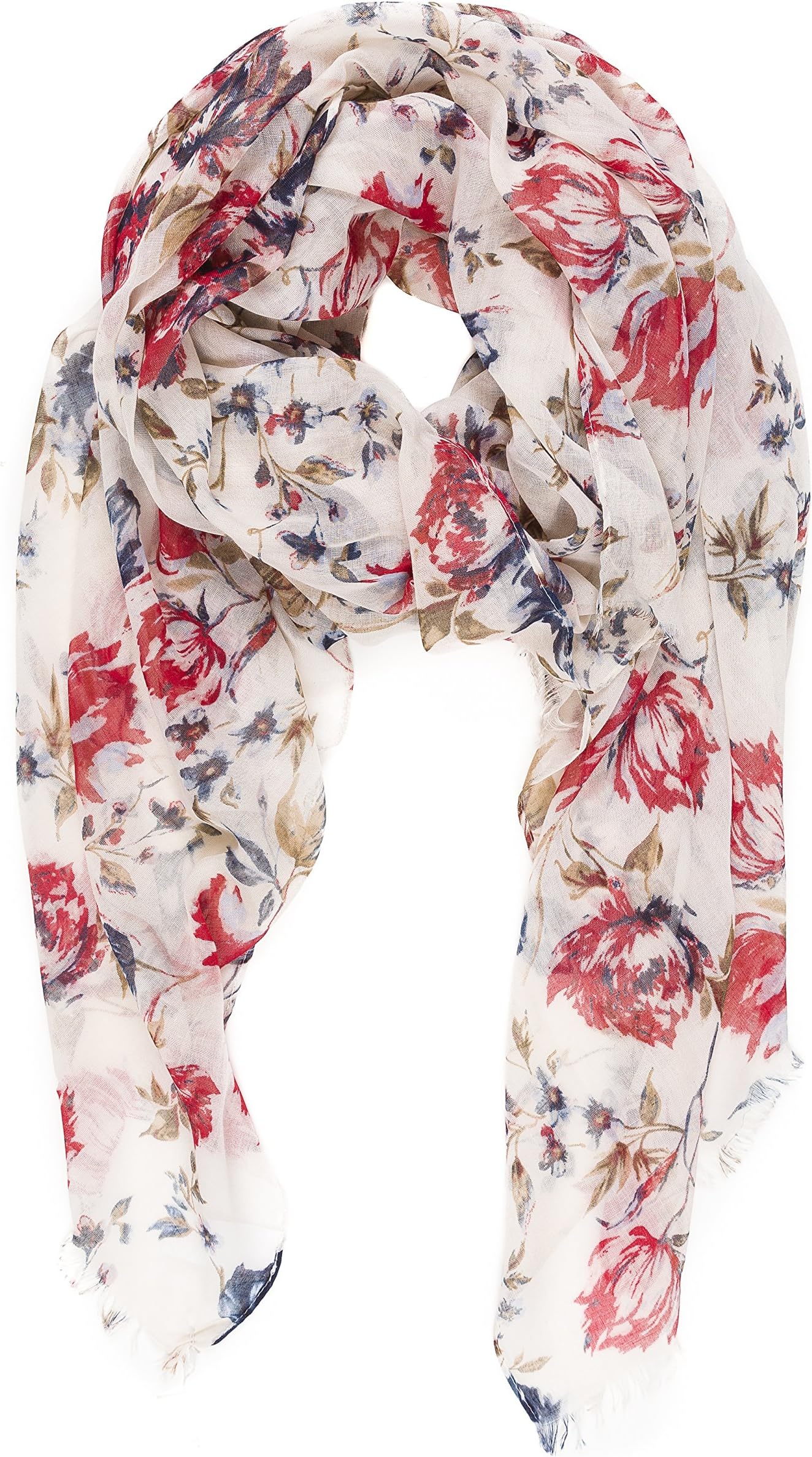 MIMOSITO Scarfs for Women Lightweight Floral Flower Fashion Wrap Shawl for Fall Winter