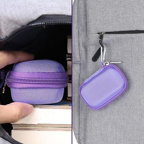 Miniatura 5 de khanka Funda de viaje rígida de repuesto con cargador de batería Anker 621 Nano, cargador portátil de 5,000 mAh, solo funda (morado)