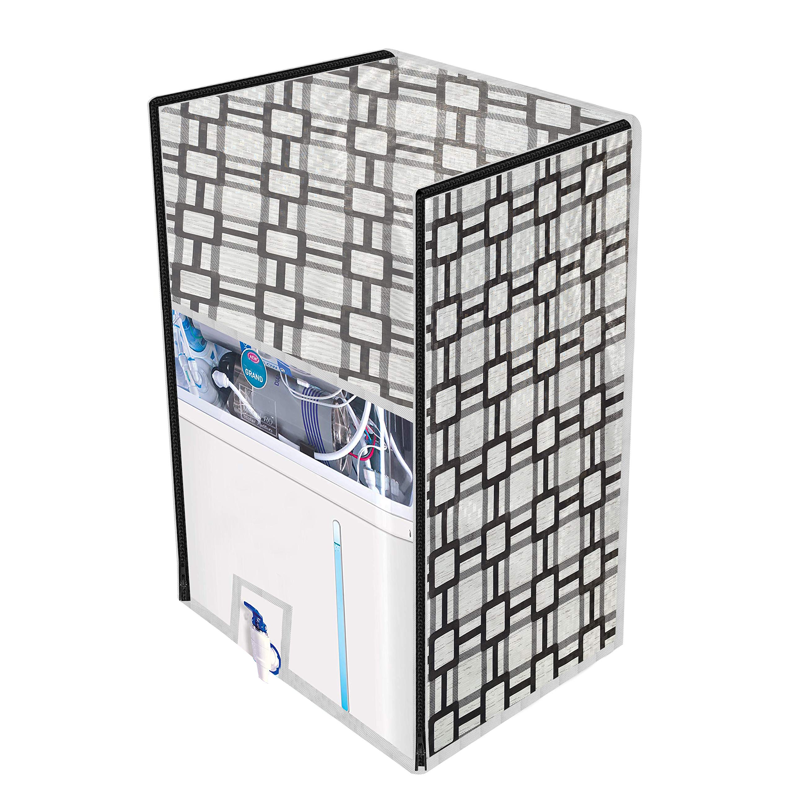 KWZ Miles to go. Water-Proof Printed Water Purifier RO Cover (Grey)