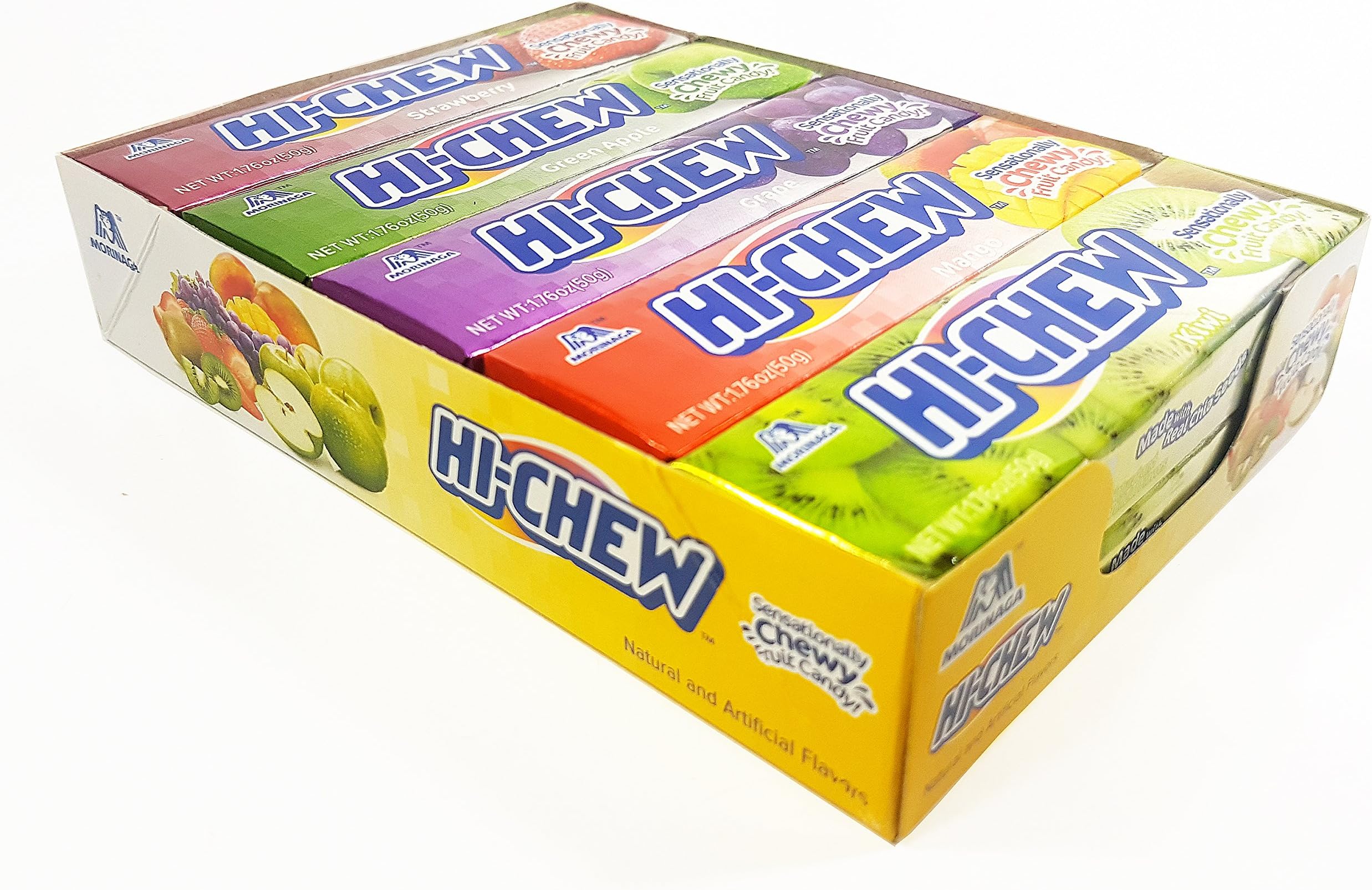 Sticks Chewy Fruit Candies Variety Pack (Strawberry, Green Apple, Grape, Mango, Kiwi) 10-Pack
