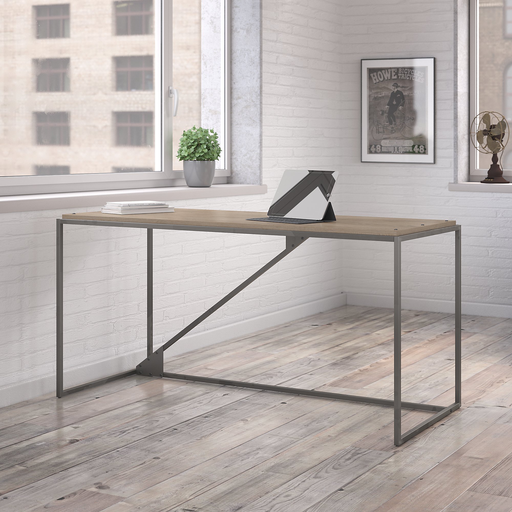 Amazon.com: Bush Furniture Refinery 62W Industrial Desk in Rustic