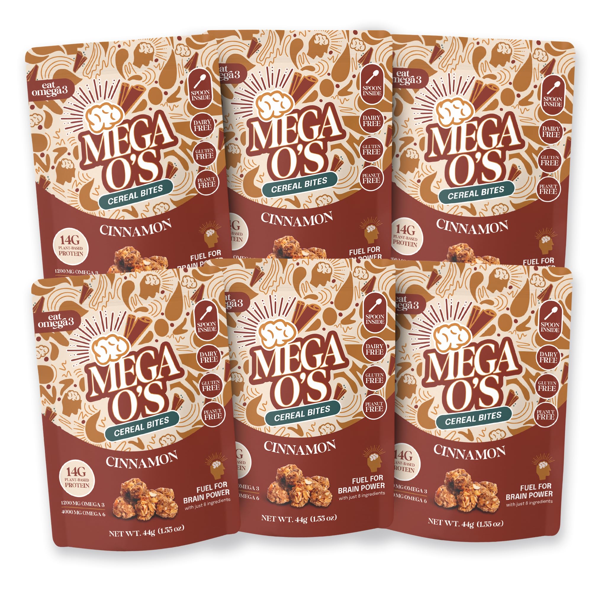 Amazon.com: Eat Omega 3 Mega O's Cinnamon Granola Cereal Bites