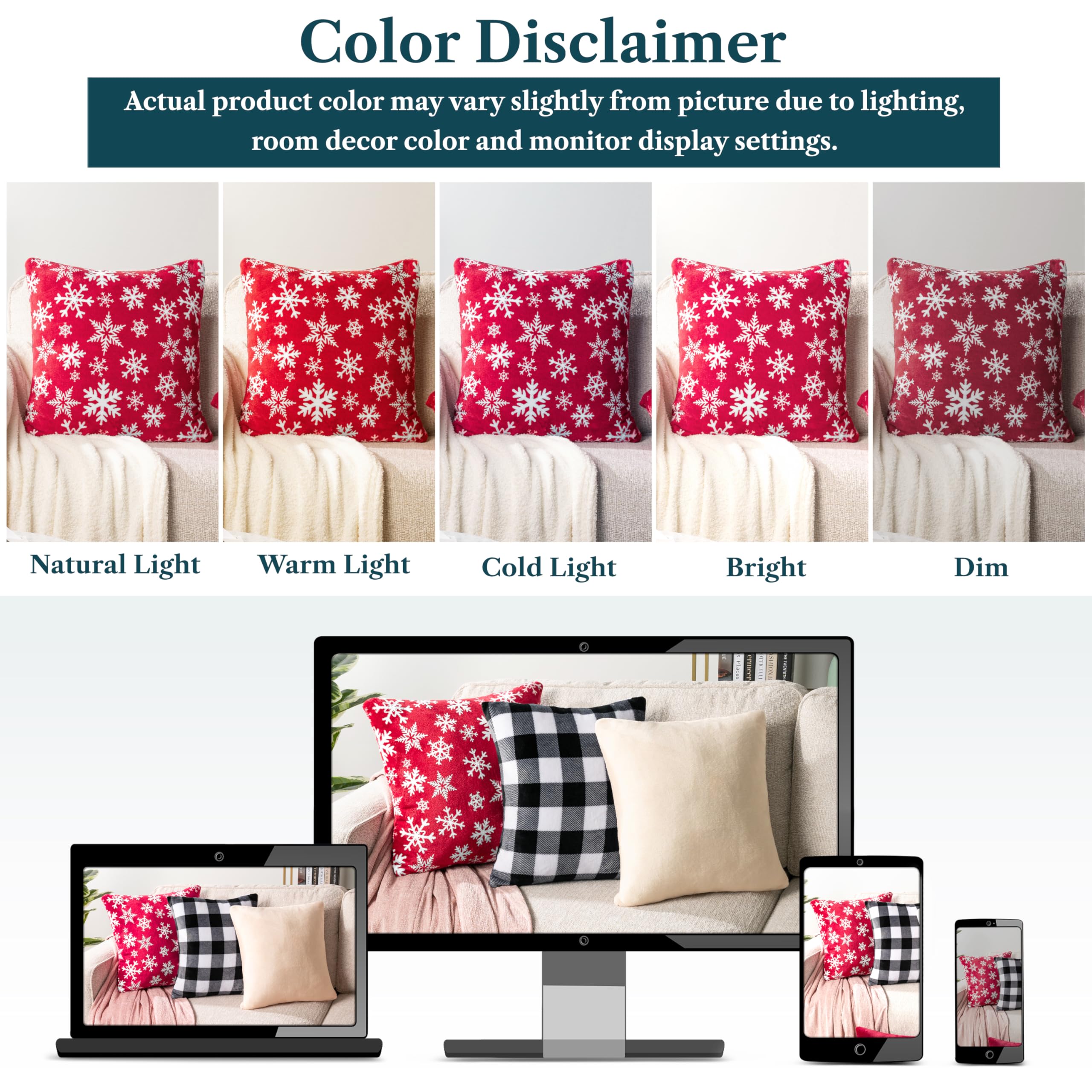 PAVILIA Juego de 2 fundas de almohada navideñas de 18 x 18 pulgadas, fundas de almohada decorativas para cama, sofá, Navidad, invierno, decoración de dormitorio, sala de estar, fundas cuadradas de