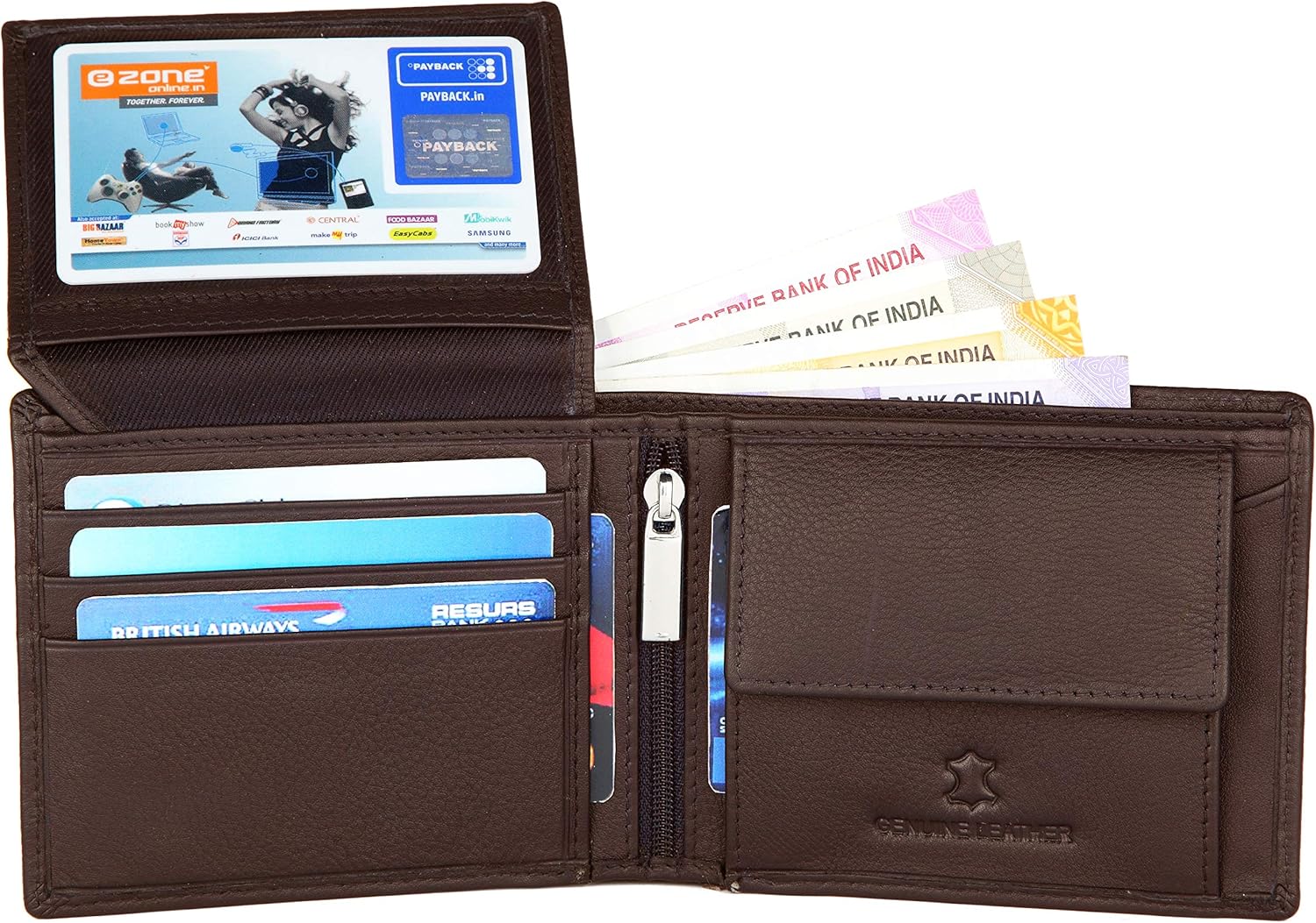 Napa Hide India Leather Men's Wallet (Brown) Buy Online at Best Price