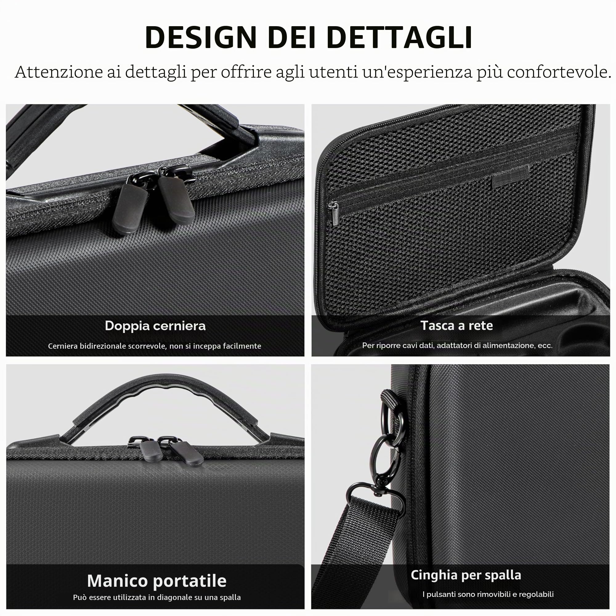 Tomat Action 5 pro Custodia da trasporto per DJI Osmo Action 5 Pro/Action 4 Accessori per fotocamera Custodia rigida da viaggio compatibile con DJI Action 5/4 /3Adventure Combo