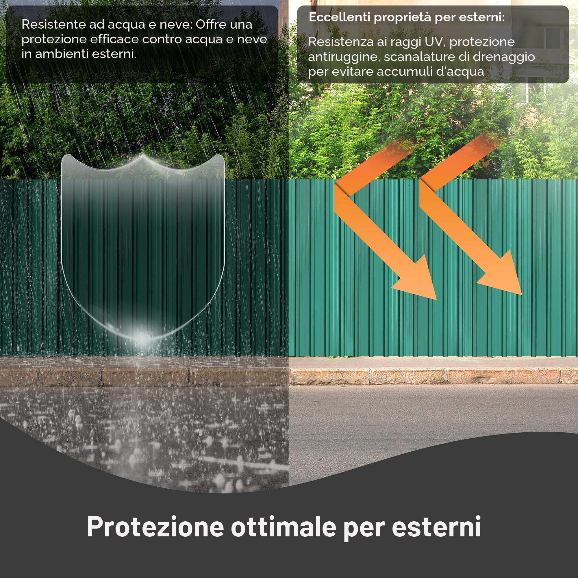 LARS360 24 lamiere trapezoidali da tetto 129,5 x 45 cm, 14 m², lamiera profilata zincata ondulata da 0,25 mm, piastre per tetto in acciaio zincato per capannone, con guanti di montaggio,