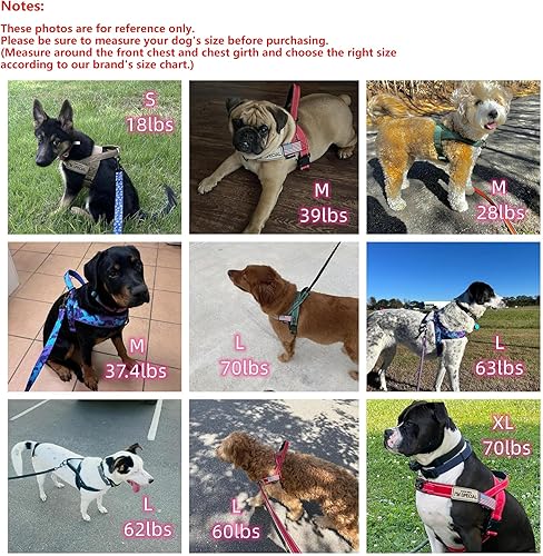 Miniatura 6 de Annchwool Arnés sin tirones para perro, con mango acolchado suave, tira reflectante a prueba de fugas y ajuste rápido para ajustar el arnés del