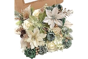 Christmas Greenery Artificial Flowers Combo Box Set