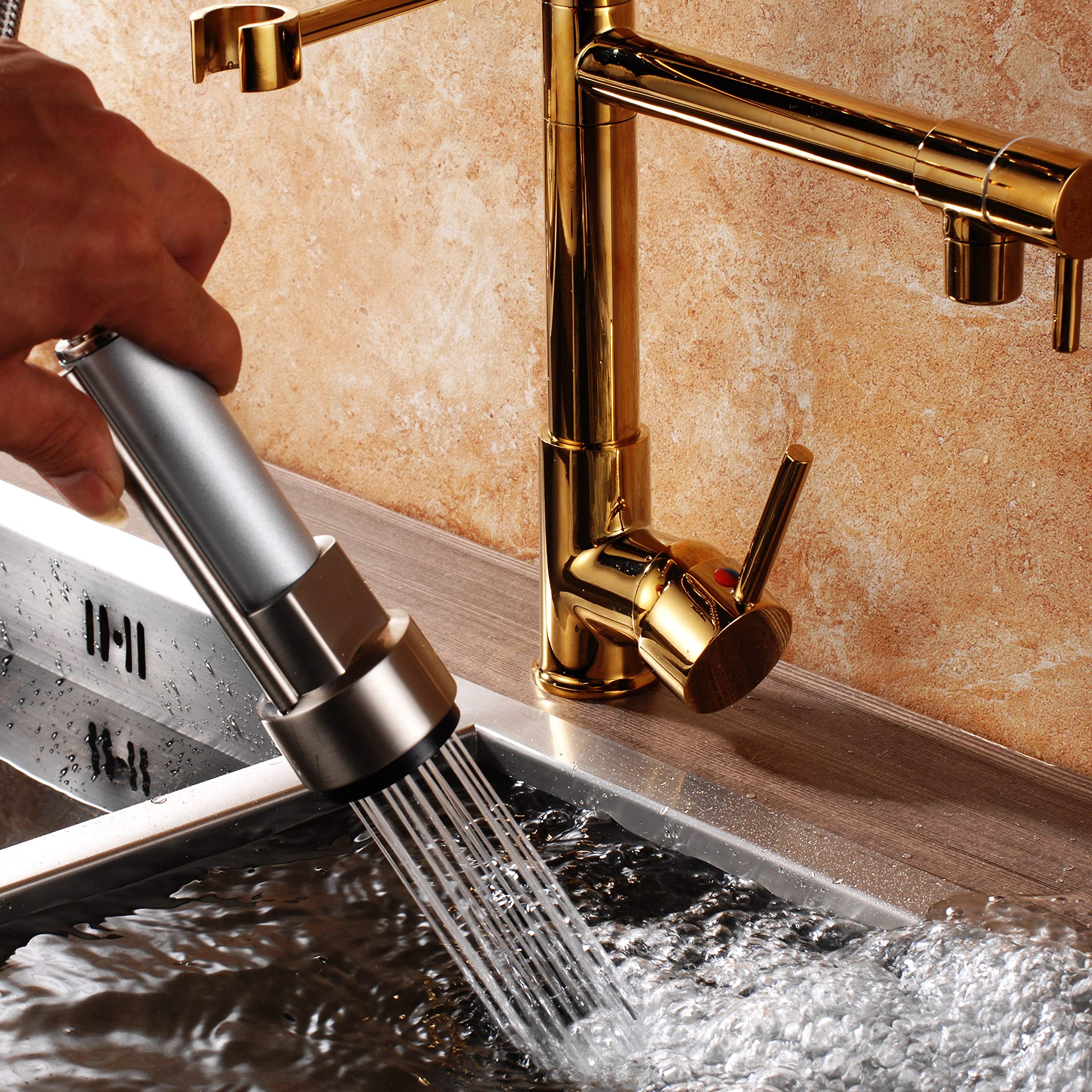 Gastro profesional – Grifo cocina grifo mezclador grifo ducha resorte
