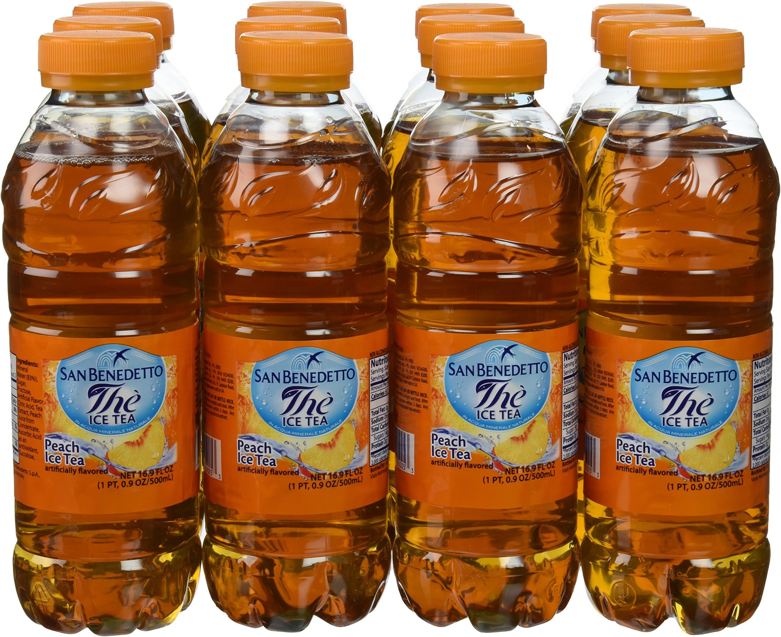 San Benedetto Peach Ice Tea (Pack of 24) - 16.9 Fl Ounce Each