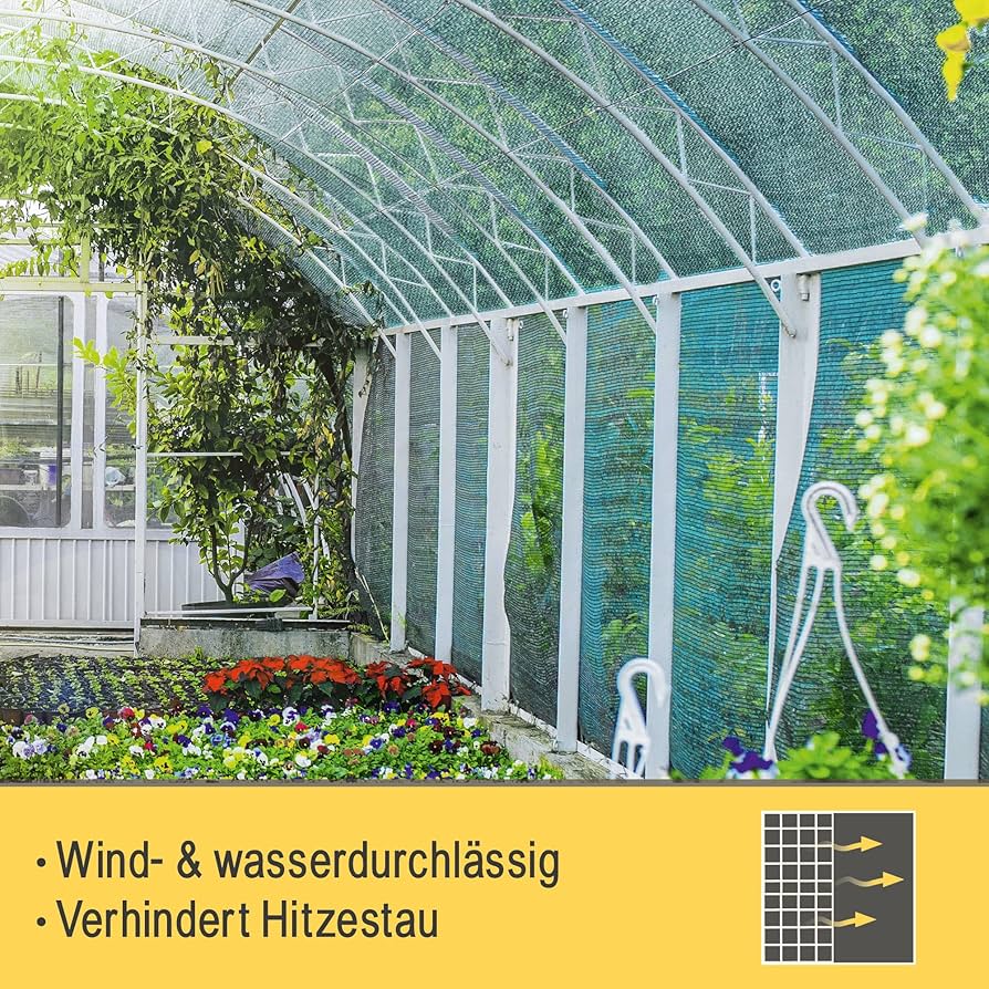 Buy Sol Royal Shade Net SG 80 - Shading Net 165 G/m² - UV Shade 5000 X 150 Cm Shading Fabric Green Privacy Screening Hdpe With Cable Ties For Greenhouse Garden Fence Balcony