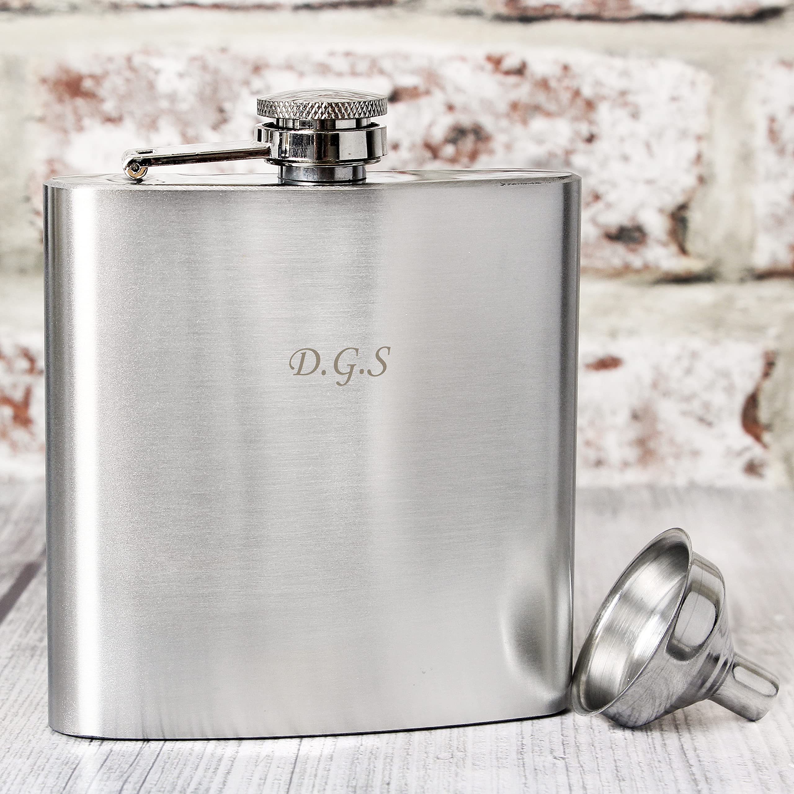6oz Personalised Pewter Hip Flask | Fully Engraved - View #4