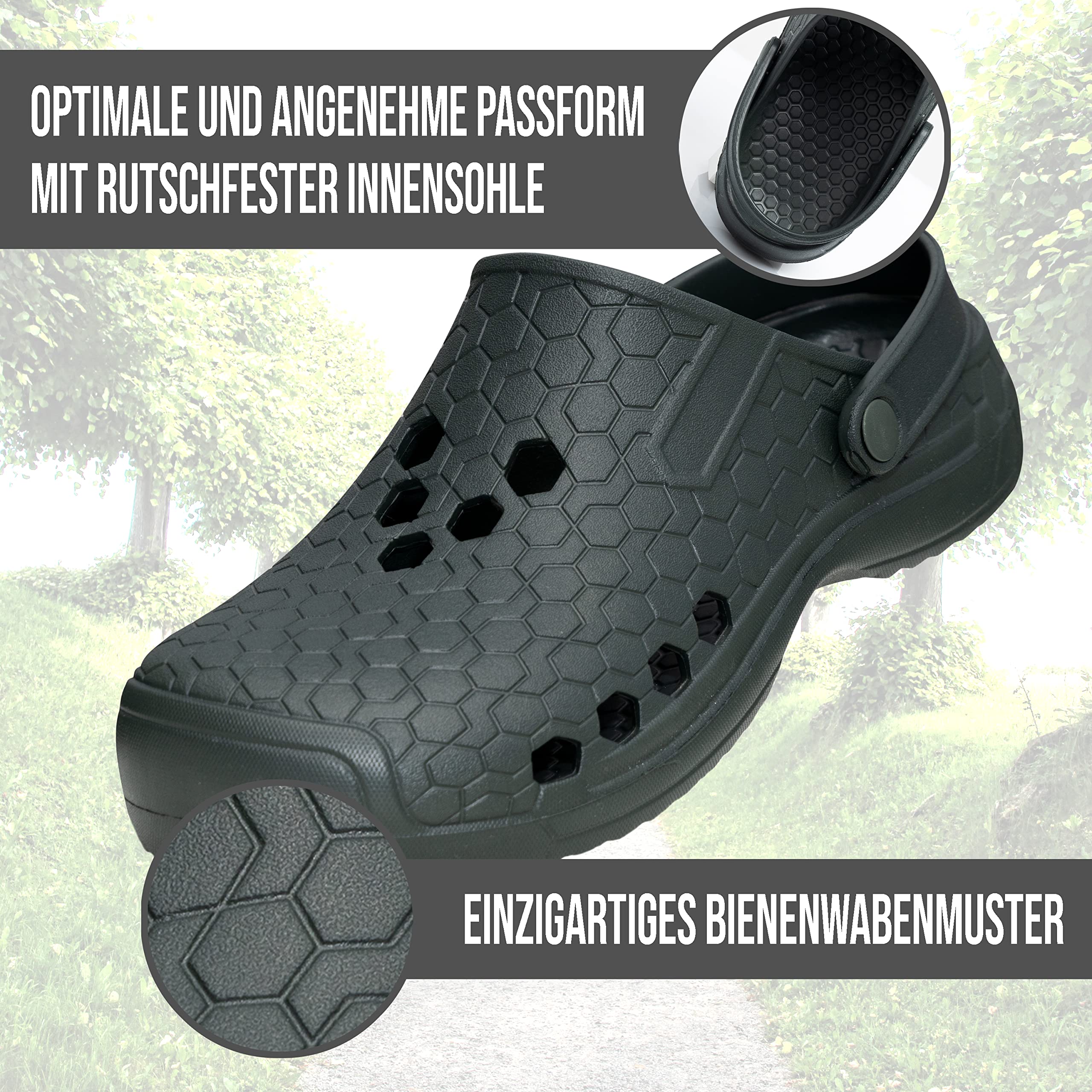 CLIMBR Lekkie jak piórko chodaki ogrodowe Eva, damskie i męskie, buty ogrodowe, chodaki, wodoodporne pantofle, kalosze