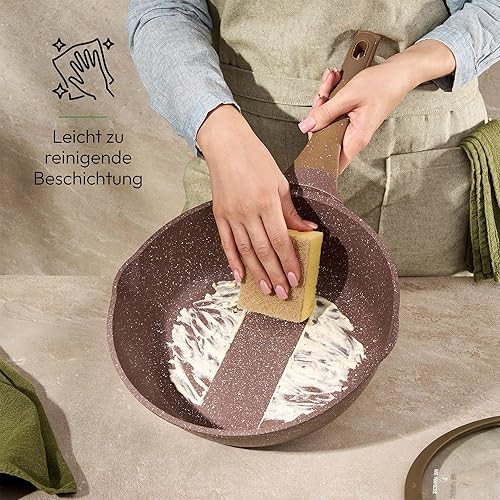 Miniatura 7 de Just Perfecto Cookware Set Induction - Cookware Set With Lid For All Value Sources - Non-Stick Pans - Glass Lid Non-Stick Cooking Pot Set - Pans