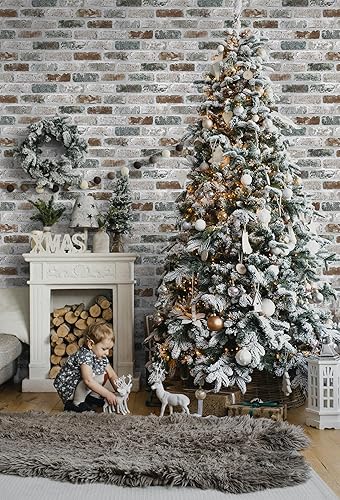 Miniatura 5 de Guvana - Papel tapiz de ladrillos con respaldo adhesivo, papel de contactoautoadhesivo con textura 3D de ladrillos falsos, papel tapiz vintage