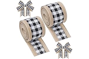 Christmas Farmhouse Ribbon for Christmas Tree Bow Decoration