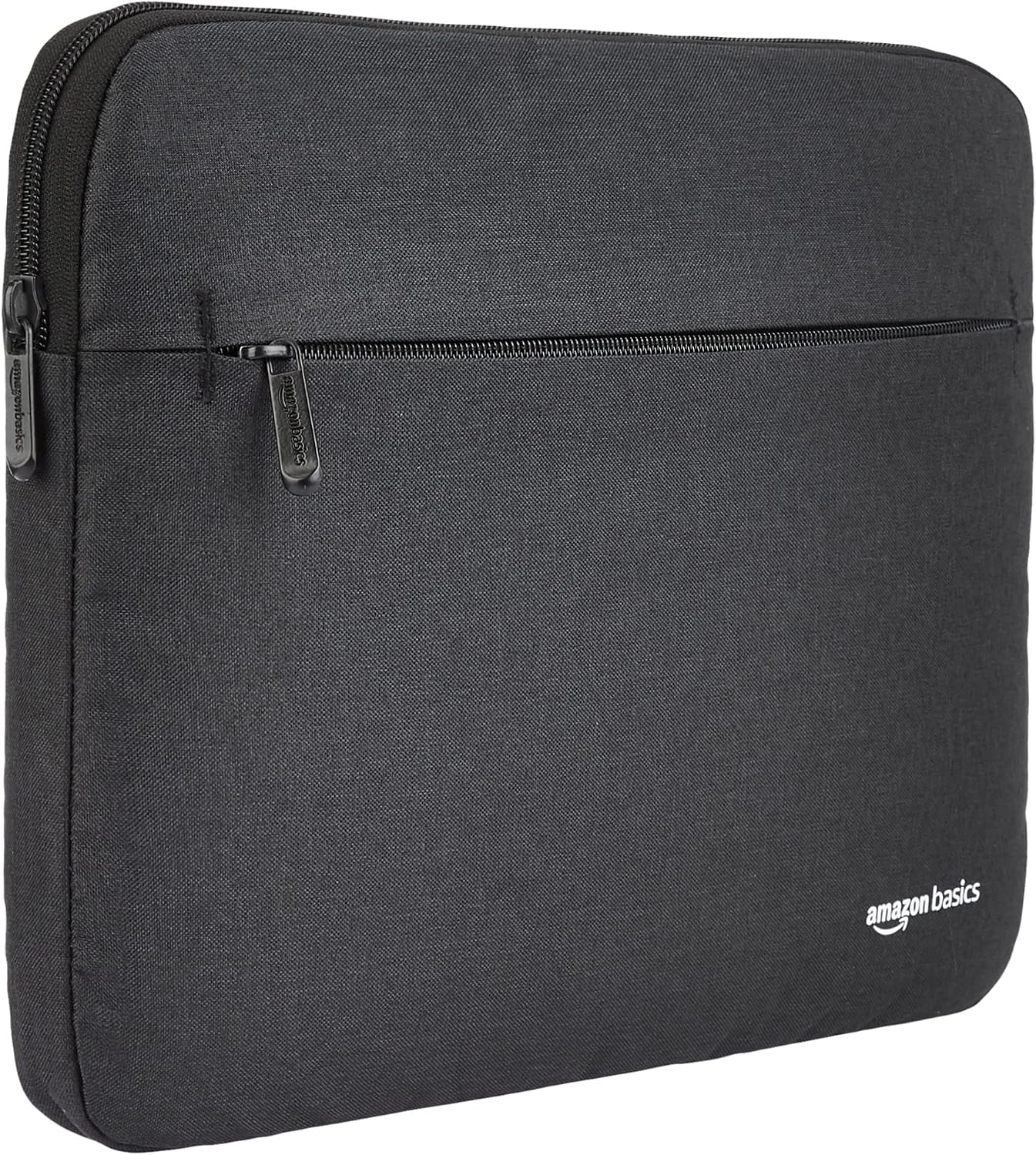 Amazon Basics Laptop Sleeve Case with Front Pocket, 13 Inch, Black
