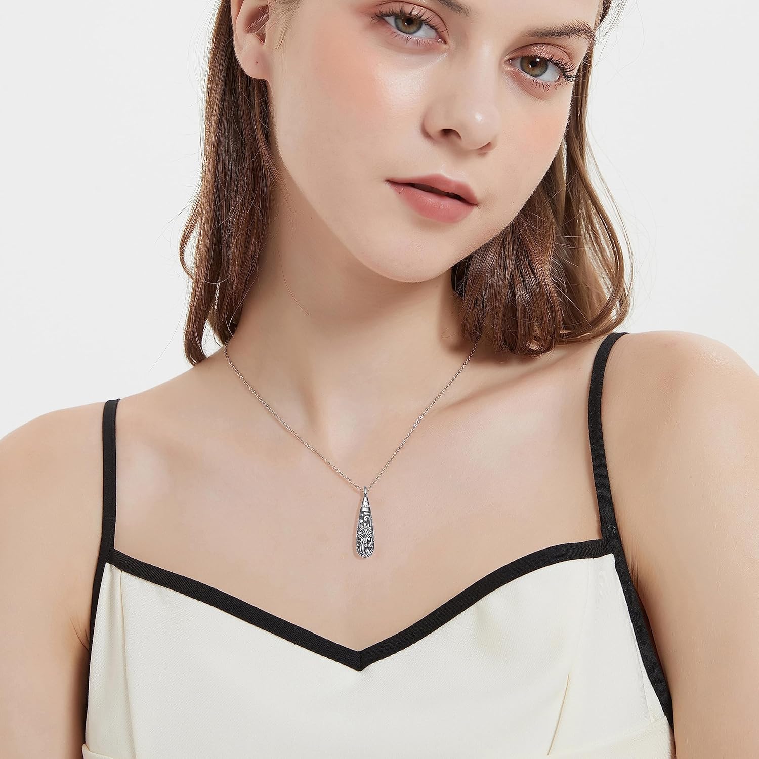 Tree of Life Flower Celtic Cremation Ashes Urn Pendant Necklace for Women Sterling Silver US1 - Image 5