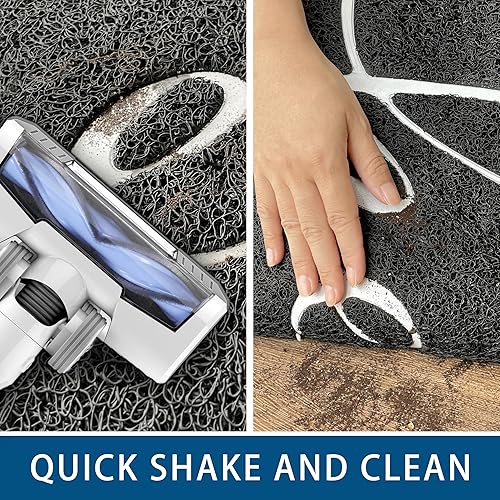 Miniatura 5 de Paquete de 2 tapetes mejorados para puerta para interiores y exteriores, 30 x 17.5 pulgadas, tapete duradero antideslizante, ultra absorbe el barro,