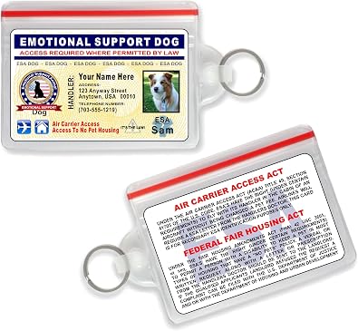 Innovative ID Cards Emotional Support DOG Identification Card - Custom with your Info and Dogs Photo - HOLOGRAPHIC - ESA TAG