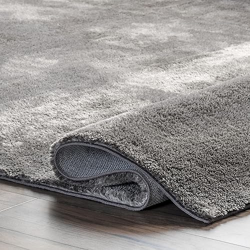 Miniatura 5 de nuLOOM Loni - Alfombra decorativa de pelo largo, lavable a máquina, 2 x 3, color gris