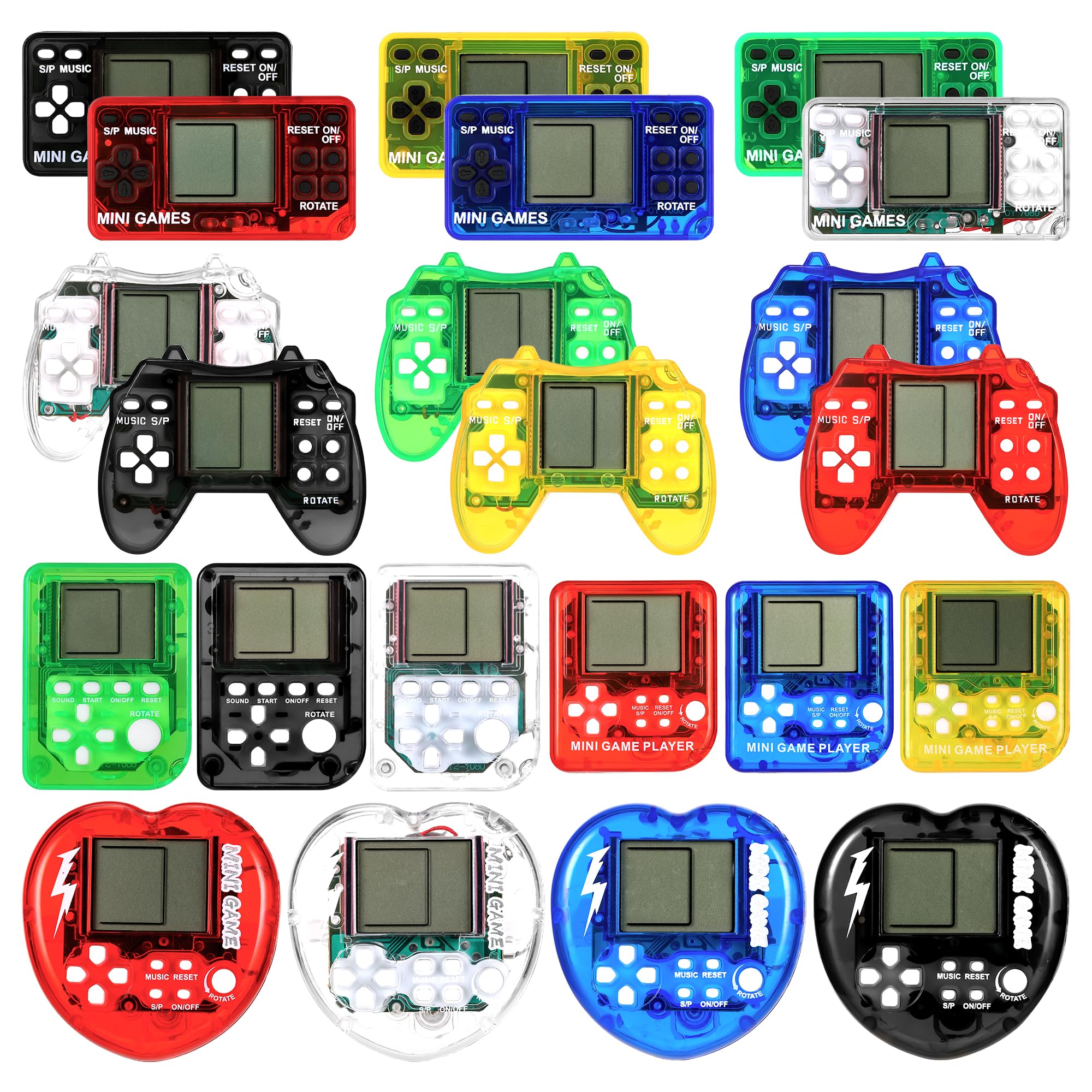 Hahorpa 22pcs Gaming Party Bag Fillers for Kids, Video Games Party Bag Fillers for Boys Girls, Mini Game Console Keyrings for Kids Prizes Favours Return Gifts