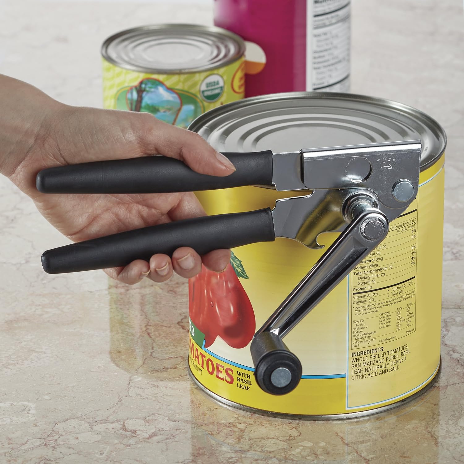 Swing-A-Way Easy-Crank Can Opener with Folding Crank Handle, Black, 3.50 x 4.50 x 10.50: Kitchen & Dining