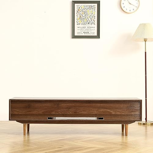 Miniatura 7 de YardGo Moderno soporte de TV de madera de 63 pulgadas, tamaño único, nogal