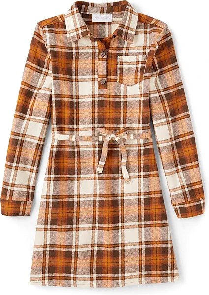 The Children's Place Big Girls' Long Sleeve Casual Dress