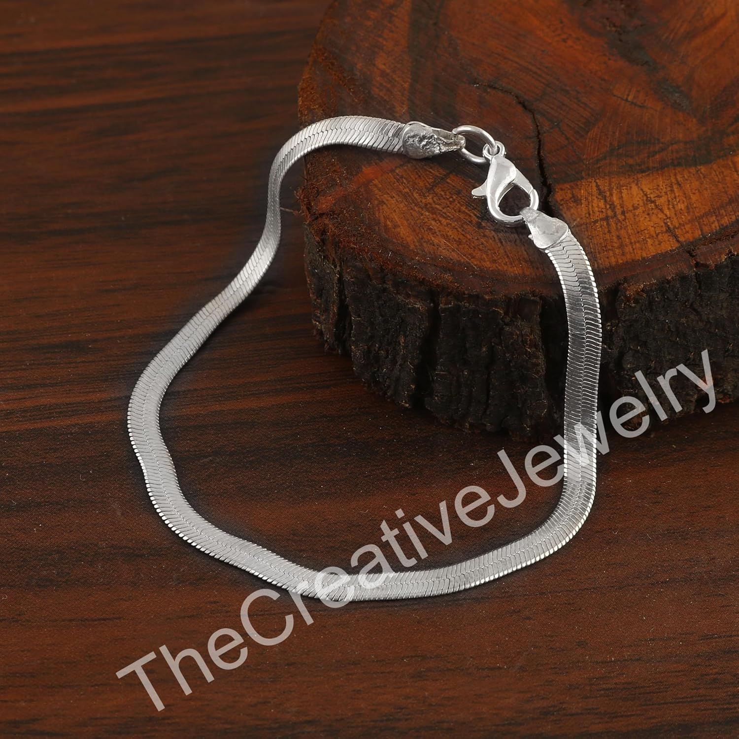 925 Sterling Silver Herringbone Bracelet for Women Handmade Snake Chain Bracelet jewelry